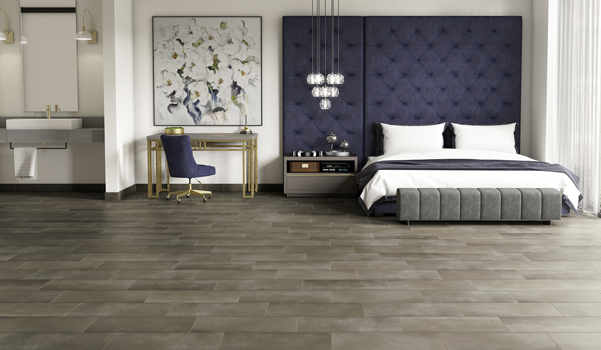 Color Blox 2.0 on floor of hotel guestroom